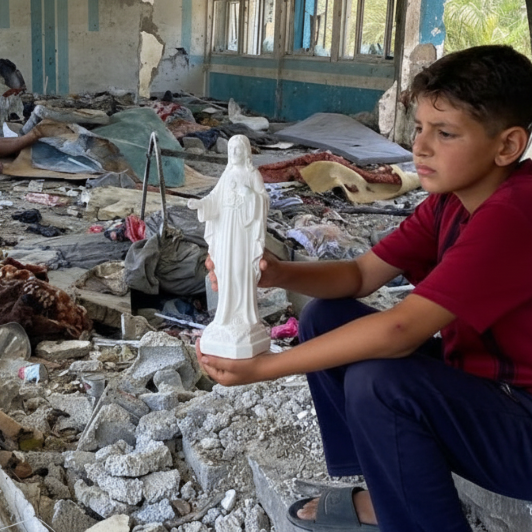 Em PROL da reconstrução da igreja que cuidar de crianças órfãs, fornecendo comida e suprimentos essenciais!